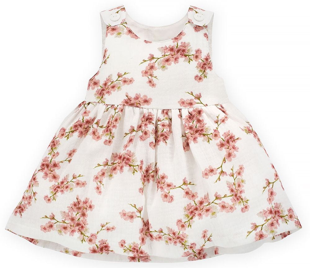 PINOKIO dívčí šaty z organické bavlny Summer Mood 1-02-2201-750 bílá 74