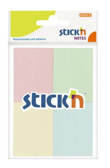 HOPAX Samolepící bločky Stick'n set 21090 | 51x38 mm, 4x50 lístků, 4 pastelové barvy