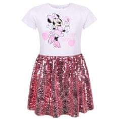 Disney Růžovo-bílé flitrované šaty Minnie Mouse DISNEY, 134