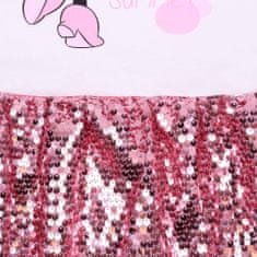 Disney Růžovo-bílé flitrované šaty Minnie Mouse DISNEY, 134