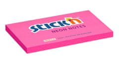 HOPAX Samolepící bloček Stick'n 21169 | 127x76 mm, 100 lístků, neonově růžová