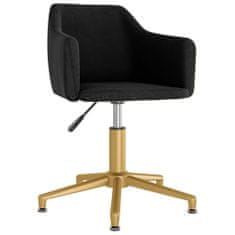 Vidaxl Otočná kancelářská židle, černá, čalouněná sametem