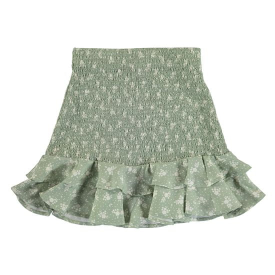 MAYORAL zelenkavá žabičková sukně s bílým vzorem Velikost: 12/152