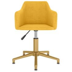 Vidaxl Kancelářská otočná židle, žlutá, čalouněná sametem