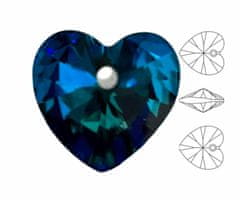 Izabaro 2ks crystal bermudy modrá 001bb srdce přívěsek