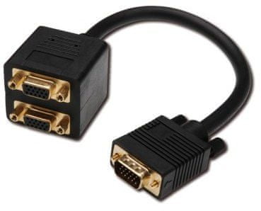 Digitus VGA Rozbočovací kabel, D-Sub15 - 2x D-Sub15