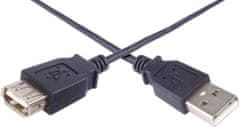 PremiumCord USB, A-A prodlužovací, 20 cm, černá