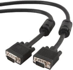 CABLEXPERT kabel 15M/15M VGA 5m stíněný extra, ferrity, černá