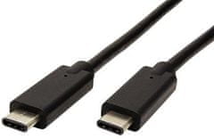 PremiumCord USB-C kabel ( USB 3.1 generation 2, 3A, 10Gbit/s ) 0,5m, černá