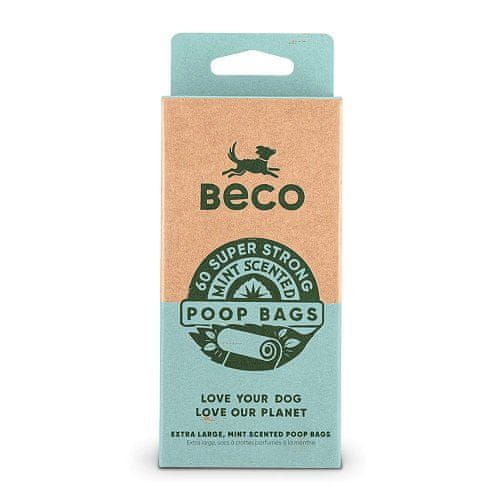 BeCoThings Beco Sáčky na exkrementy s peprmintovou vůní, ekologické, 60 ks