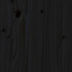 Vidaxl Úložné boxy s víkem 3 ks černé masivní borové dřevo