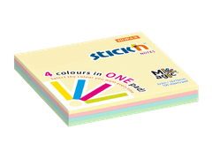 HOPAX Samolepící bloček Stick'n Magic 21574 | 76x76 mm, 100 lístků, 4 pastelové barvy