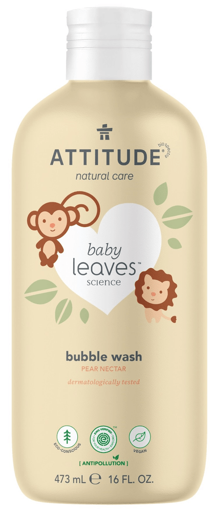 Attitude Dětská pěna do koupele Baby leaves s vůní hruškové šťávy 473 ml