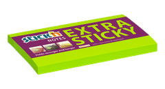 HOPAX Samolepící bloček Stick'n Extra Sticky 21676 | 127x76 mm, 90 lístků, neonově zelená
