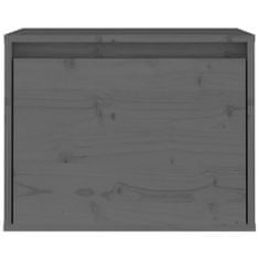 shumee Nástěnná skříňka šedá 45 x 30 x 35 cm masivní borové dřevo