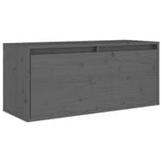 shumee Nástěnná skříňka šedá 80 x 30 x 35 cm masivní borové dřevo