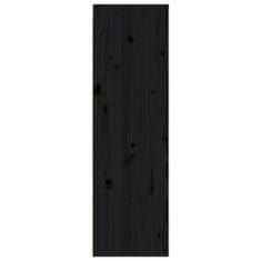Greatstore Nástěnné skříňky 2 ks černé 30 x 30 x 100 cm masivní borovice