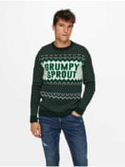 ONLY Tmavě zelený vánoční svetr ONLY & SONS X-Mas XL