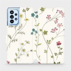 Mobiwear Flip pouzdro na mobil Samsung Galaxy A53 5G - MD03S Tenké rostlinky s květy