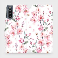 Mobiwear Flip pouzdro na mobil Sony Xperia 10 IV - M124S Růžové květy