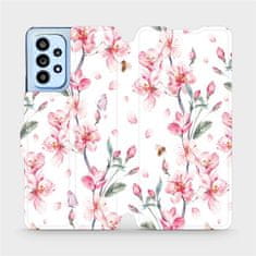 Mobiwear Flip pouzdro na mobil Samsung Galaxy A53 5G - M124S Růžové květy