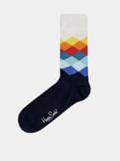 Happy Socks Tmavě modré vzorované ponožky Happy Socks 36-40