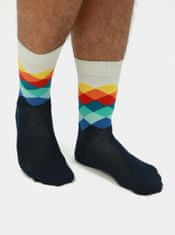 Happy Socks Tmavě modré vzorované ponožky Happy Socks 36-40
