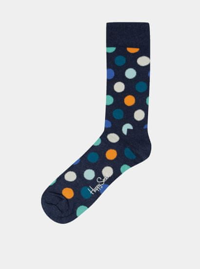 Happy Socks Tmavě modré puntíkované ponožky Happy Socks Big Dots