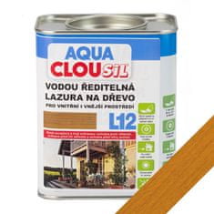 Vodou ředitelná lazura L12 AQUA CLOUsil, č.10 kaštan, ekologicky nezávadná lazura na dřevo, vhodná pro interiér i exteriér, chrání dřevo po dlouhou dobu před vlhkostí i UV zářením., 750 ml