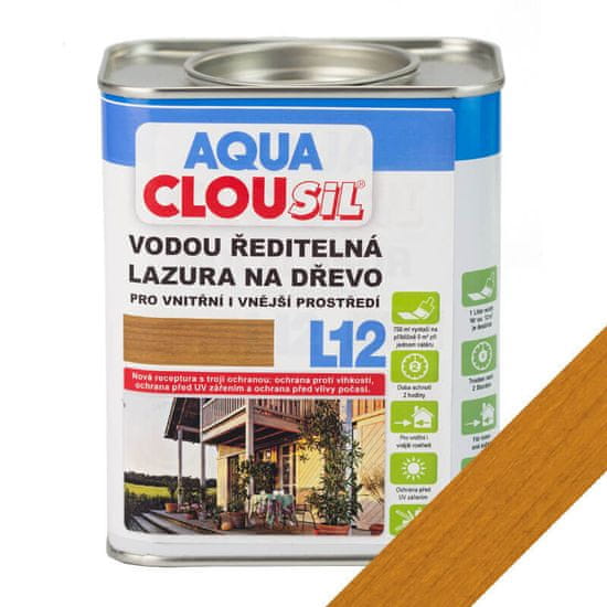 Clou Vodou ředitelná lazura L12 AQUA CLOUsil, č.10 kaštan, ekologicky nezávadná lazura na dřevo, vhodná pro interiér i exteriér, chrání dřevo po dlouhou dobu před vlhkostí i UV zářením.