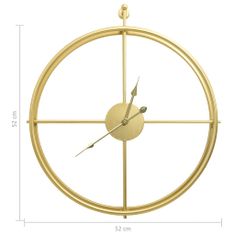 Petromila Nástěnné hodiny zlaté 52 cm železo