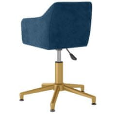Vidaxl Kancelářská otočná židle, modrá, čalouněná sametem