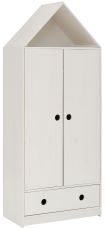 Danish Style Domečková skříň, 180 cm, bílá