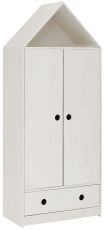 Danish Style Domečková skříň, 180 cm, bílá