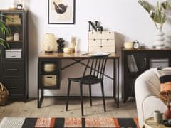 Beliani Psací stůl 118 x 60 cm tmavé dřevo / černá VINCE
