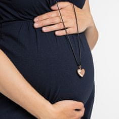 Těhotenská rolnička Minimalistický náhrdelník s měděnou rolničkou Srdíčko RSM