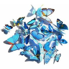 IZMAEL Motýli na stěnu 12ks - Modrá KP612