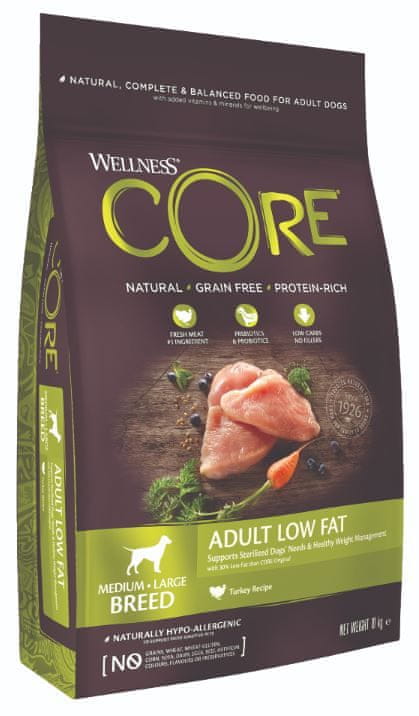 Levně WELLNESS-CORE Healthy Weight Turkey Recipe 10 kg