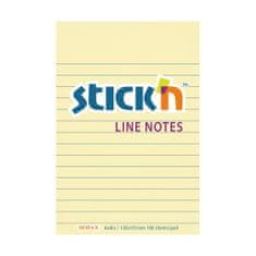 HOPAX Samolepící blok Stick'n 21056 | 101x150 mm, 100 listů, linkovaný papír, pastelově žlutá