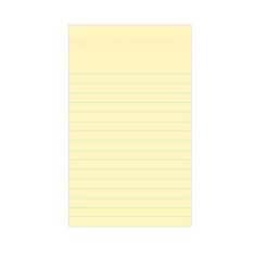 HOPAX Samolepící blok Stick'n 21851 | 178x254 mm, 50 listů, linkovaný papír, pastelově žlutá