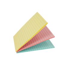 HOPAX Samolepící blok Stick'n 21579 | rozměr 101x150 mm, 90 listů, linkovaný papír, 3 pastelové barvy