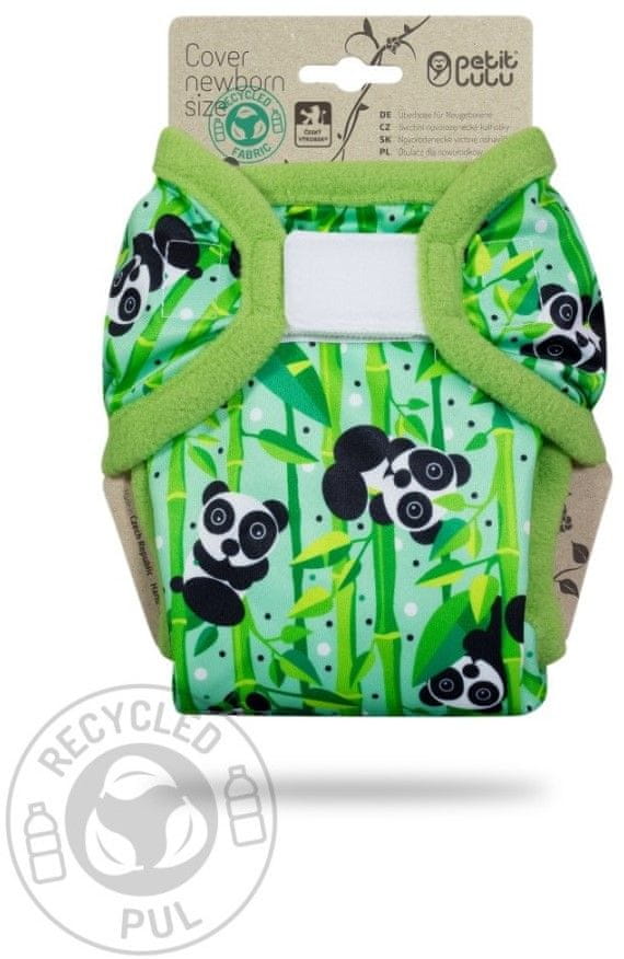 Petit Lulu novorozenecké svrchní kalhotky Medvídci Panda