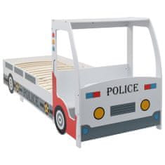 Greatstore Dětská postel policejní auto se stolem 90 x 200 cm