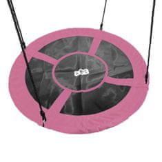 Aga Závěsný houpací kruh 120 cm Růžový s vlajkami