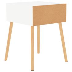 Vidaxl Noční stolek bílý s vysokým leskem 40 x 40 x 56 cm dřevotříska