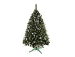INTEREST stromek borovice umělý vánoční + šišky a stříbrné konce. 180 cm. 