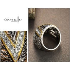 Éternelle Exkluzivní luxusní prsten Swarovski Elements Victoria