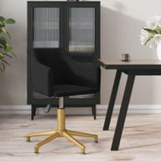 Vidaxl Otočná kancelářská židle, černá, čalouněná sametem