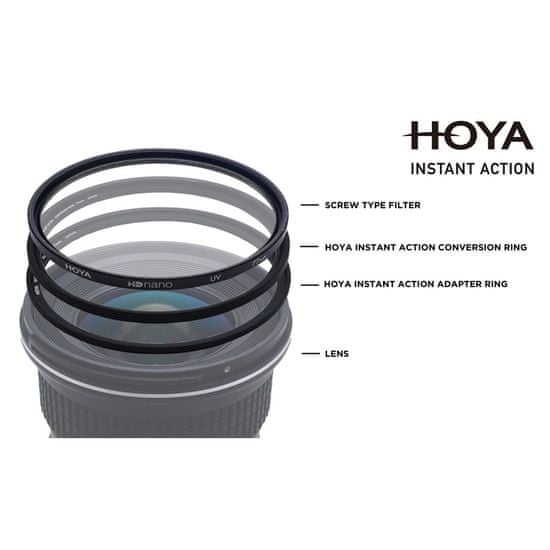 Hoya 58 mm instant action adapter ring k objektivu