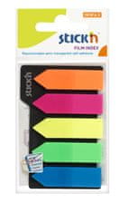 HOPAX Samolepící šipky Stick'n 21143 | 45x12 mm, 5x25 lístků, 5 neonových barev
